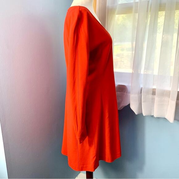 Diane von Furstenberg Red V-Neck Fit and Flare Dress - Picture 5 of 7